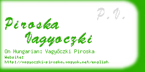 piroska vagyoczki business card