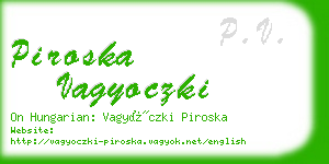 piroska vagyoczki business card